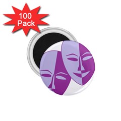 Comedy & Tragedy Of Chronic Pain 1.75  Button Magnet (100 pack)