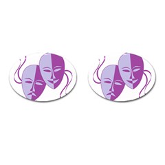 Comedy & Tragedy Of Chronic Pain Cufflinks (Oval)