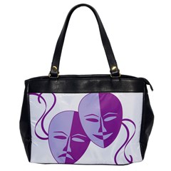 Comedy & Tragedy Of Chronic Pain Oversize Office Handbag (one Side) by FunWithFibro