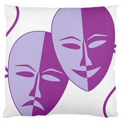 Comedy & Tragedy Of Chronic Pain Large Cushion Case (Single Sided) 