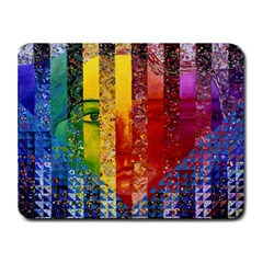 Conundrum I, Abstract Rainbow Woman Goddess  Small Mouse Pad (rectangle) by DianeClancy