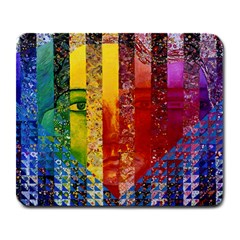 Conundrum I, Abstract Rainbow Woman Goddess  Large Mouse Pad (rectangle) by DianeClancy