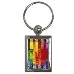 Conundrum I, Abstract Rainbow Woman Goddess  Key Chain (rectangle)