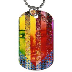 Conundrum I, Abstract Rainbow Woman Goddess  Dog Tag (one Sided) by DianeClancy