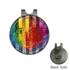 Conundrum I, Abstract Rainbow Woman Goddess  Hat Clip With Golf Ball Marker by DianeClancy