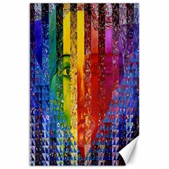 Conundrum I, Abstract Rainbow Woman Goddess  Canvas 24  X 36  (unframed) by DianeClancy