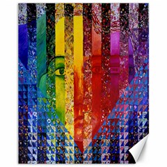 Conundrum I, Abstract Rainbow Woman Goddess  Canvas 11  X 14  (unframed) by DianeClancy