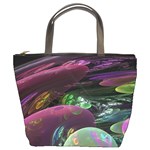 Creation Of The Rainbow Galaxy, Abstract Bucket Handbag Front