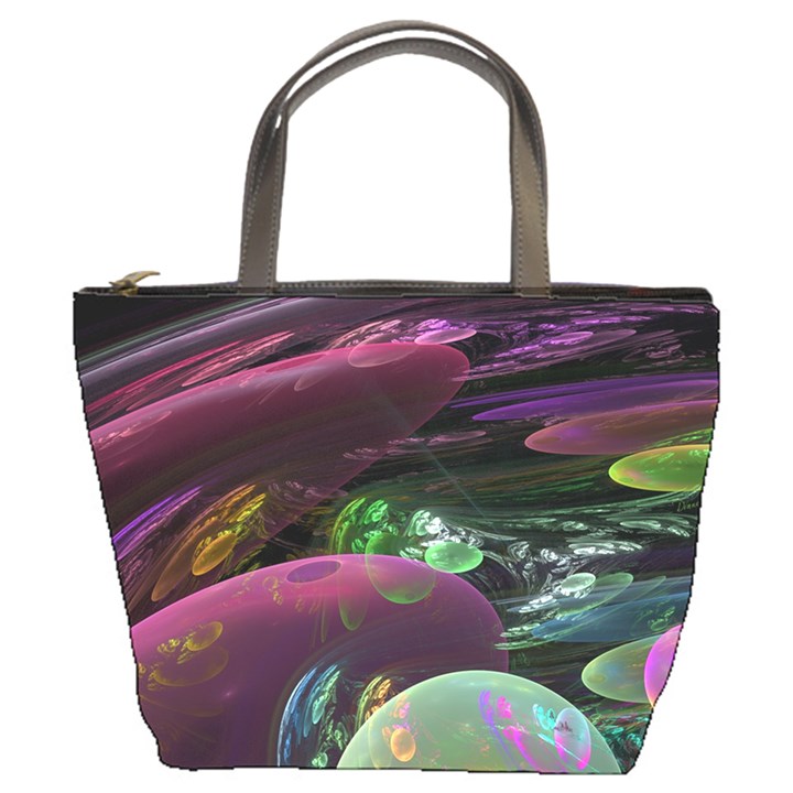 Creation Of The Rainbow Galaxy, Abstract Bucket Handbag