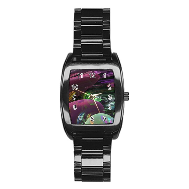 Creation Of The Rainbow Galaxy, Abstract Stainless Steel Barrel Watch