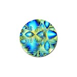 Crystal Lime Turquoise Heart Of Love, Abstract Golf Ball Marker 4 Pack