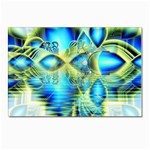Crystal Lime Turquoise Heart Of Love, Abstract Postcard 5  x 7 