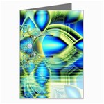Crystal Lime Turquoise Heart Of Love, Abstract Greeting Card