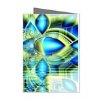 Crystal Lime Turquoise Heart Of Love, Abstract Mini Greeting Card (8 Pack)