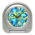 Crystal Lime Turquoise Heart Of Love, Abstract Desk Alarm Clock