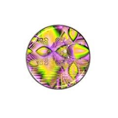 Golden Violet Crystal Heart Of Fire, Abstract Golf Ball Marker 10 Pack (for Hat Clip) by DianeClancy