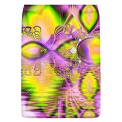 Golden Violet Crystal Heart Of Fire, Abstract Removable Flap Cover (l) by DianeClancy