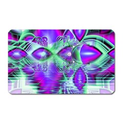 Violet Peacock Feathers, Abstract Crystal Mint Green Magnet (rectangular) by DianeClancy