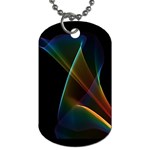 Abstract Rainbow Lily, Colorful Mystical Flower  Dog Tag (Two-sided) 