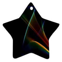 Abstract Rainbow Lily, Colorful Mystical Flower  Star Ornament (two Sides) by DianeClancy