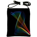 Abstract Rainbow Lily, Colorful Mystical Flower  Shoulder Sling Bag