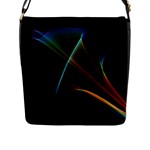 Abstract Rainbow Lily, Colorful Mystical Flower  Flap Closure Messenger Bag (Large)