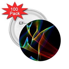 Peacock Symphony, Abstract Rainbow Music 2 25  Button (100 Pack)