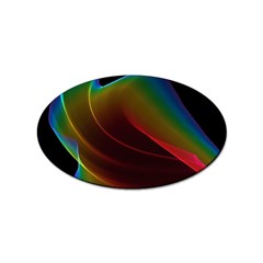 Liquid Rainbow, Abstract Wave Of Cosmic Energy  Sticker (oval) by DianeClancy