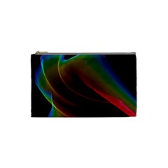 Liquid Rainbow, Abstract Wave Of Cosmic Energy  Cosmetic Bag (small) by DianeClancy