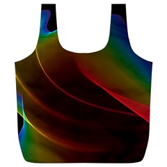 Liquid Rainbow, Abstract Wave Of Cosmic Energy  Reusable Bag (xl) by DianeClancy