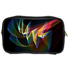 Northern Lights, Abstract Rainbow Aurora Travel Toiletry Bag (two Sides) by DianeClancy