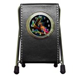 Crystal Rainbow, Abstract Winds Of Love  Stationery Holder Clock Front