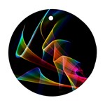 Crystal Rainbow, Abstract Winds Of Love  Round Ornament (Two Sides) Back