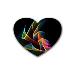 Crystal Rainbow, Abstract Winds Of Love  Drink Coasters (Heart) Front