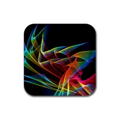 Dancing Northern Lights, Abstract Summer Sky  Drink Coaster (square) by DianeClancy