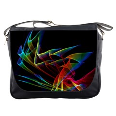 Dancing Northern Lights, Abstract Summer Sky  Messenger Bag by DianeClancy