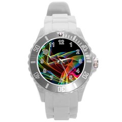 Dancing Northern Lights, Abstract Summer Sky  Plastic Sport Watch (large) by DianeClancy