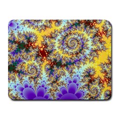 Desert Winds, Abstract Gold Purple Cactus  Small Mouse Pad (rectangle) by DianeClancy
