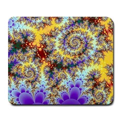 Desert Winds, Abstract Gold Purple Cactus  Large Mouse Pad (rectangle) by DianeClancy