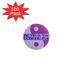 Yin & Yang Of Chronic Pain 1  Mini Button Magnet (100 Pack) by FunWithFibro