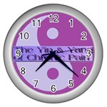 Yin & Yang Of Chronic Pain Wall Clock (Silver) Front