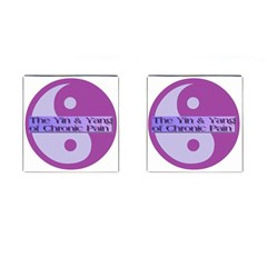 Yin & Yang Of Chronic Pain Cufflinks (square) by FunWithFibro