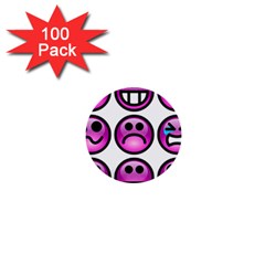 Chronic Pain Emoticons 1  Mini Button (100 Pack) by FunWithFibro