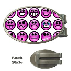 Chronic Pain Emoticons Money Clip (oval) by FunWithFibro