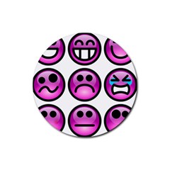 Chronic Pain Emoticons Drink Coasters 4 Pack (round) by FunWithFibro