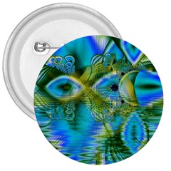 Mystical Spring, Abstract Crystal Renewal 3  Button