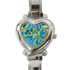 Mystical Spring, Abstract Crystal Renewal Heart Italian Charm Watch  by DianeClancy