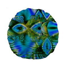 Mystical Spring, Abstract Crystal Renewal 15  Premium Round Cushion 