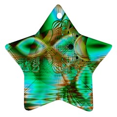 Spring Leaves, Abstract Crystal Flower Garden Star Ornament by DianeClancy