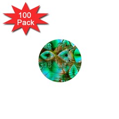 Spring Leaves, Abstract Crystal Flower Garden 1  Mini Button Magnet (100 Pack) by DianeClancy